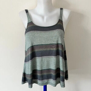 Aritzia Wilfred Free Andreea  Tank Top Striped Relaxed Boxy Fit Green Sz Small